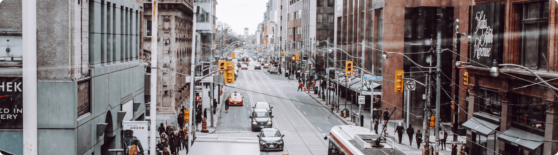 busy downtown street