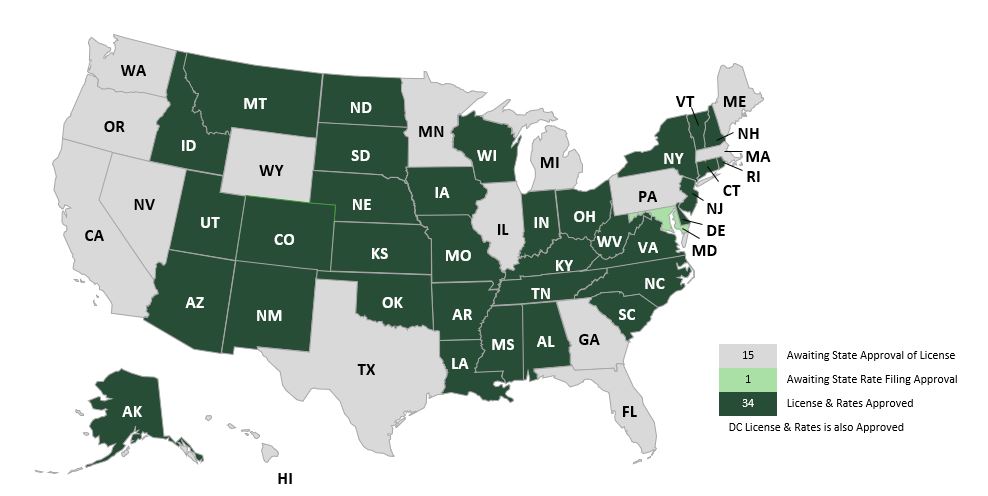 First Founders Assurance Company map